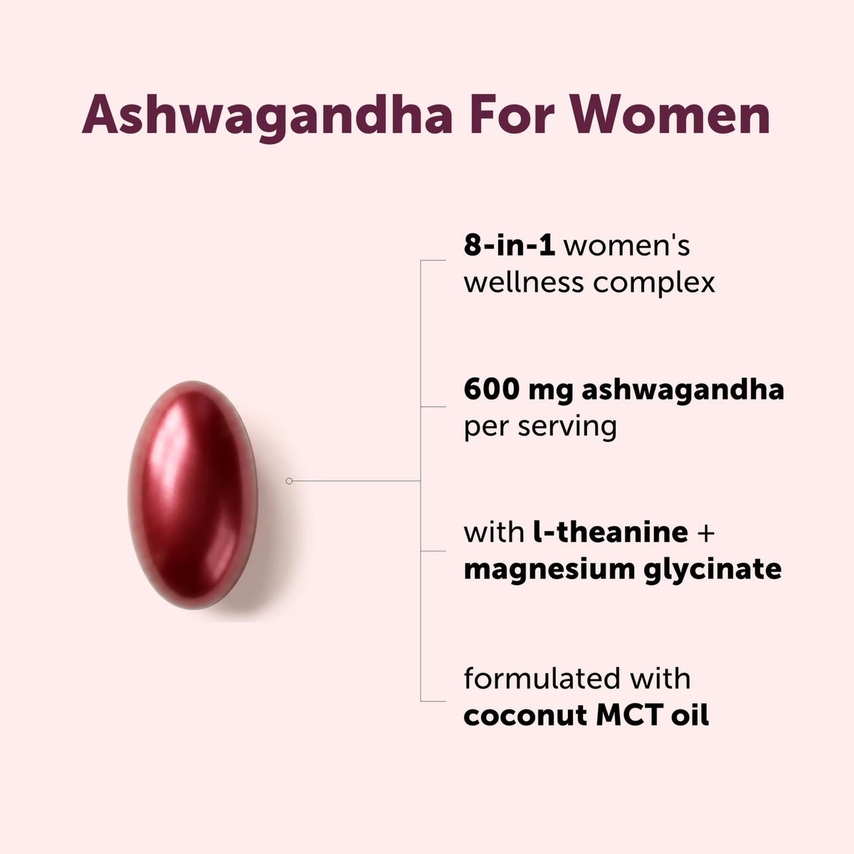 Sachet contenant 240 gélules d'Ashwagandha pour Femmes
