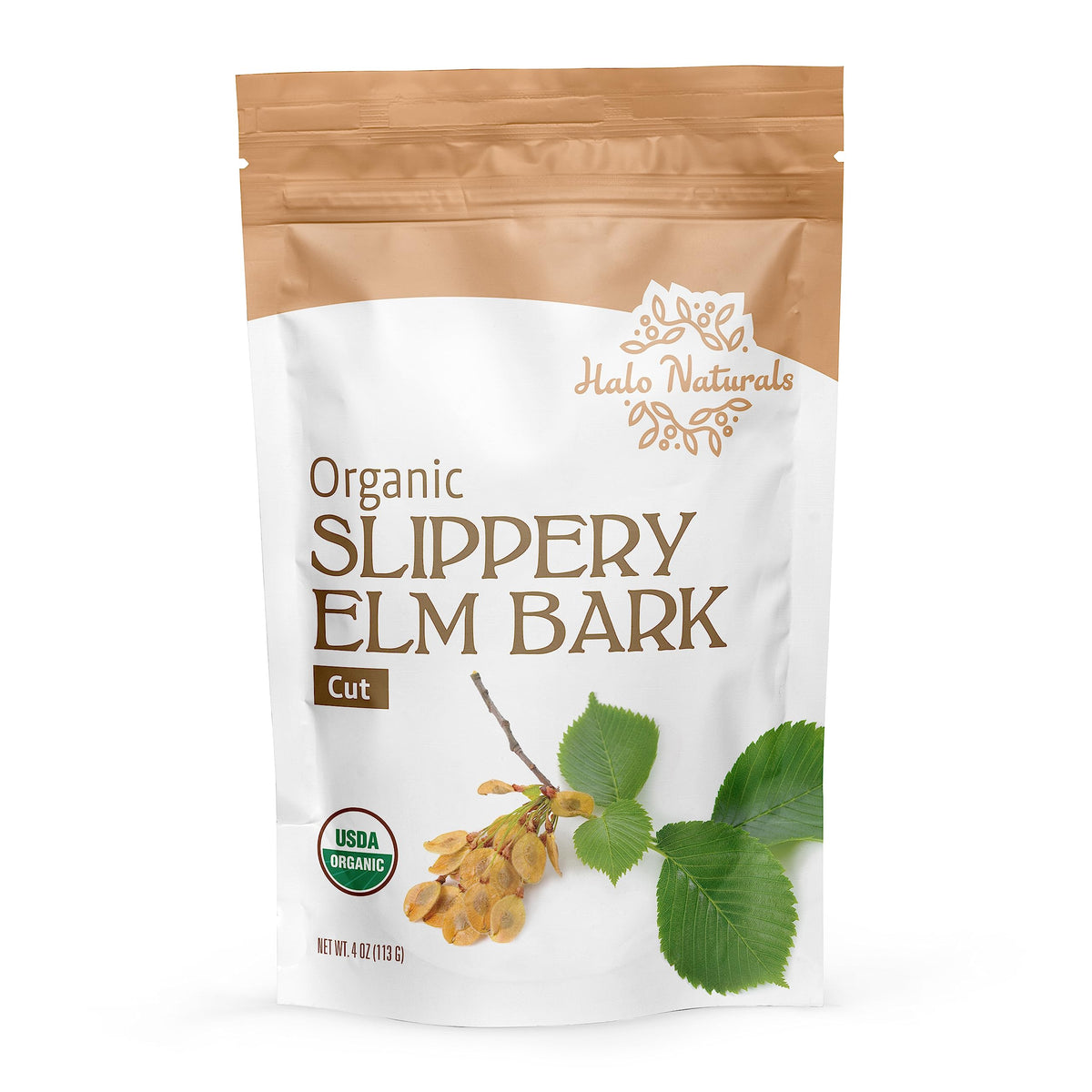 Sachet d'écorce de bouleau glissant Halo Naturals sur une surface en bois