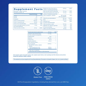 Sachet d'Energize Plus Pure Pack avec ingrédients visibles