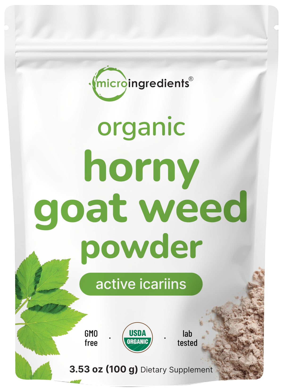 Sachet de 100 g de poudre érotique biologique Micro Ingredients