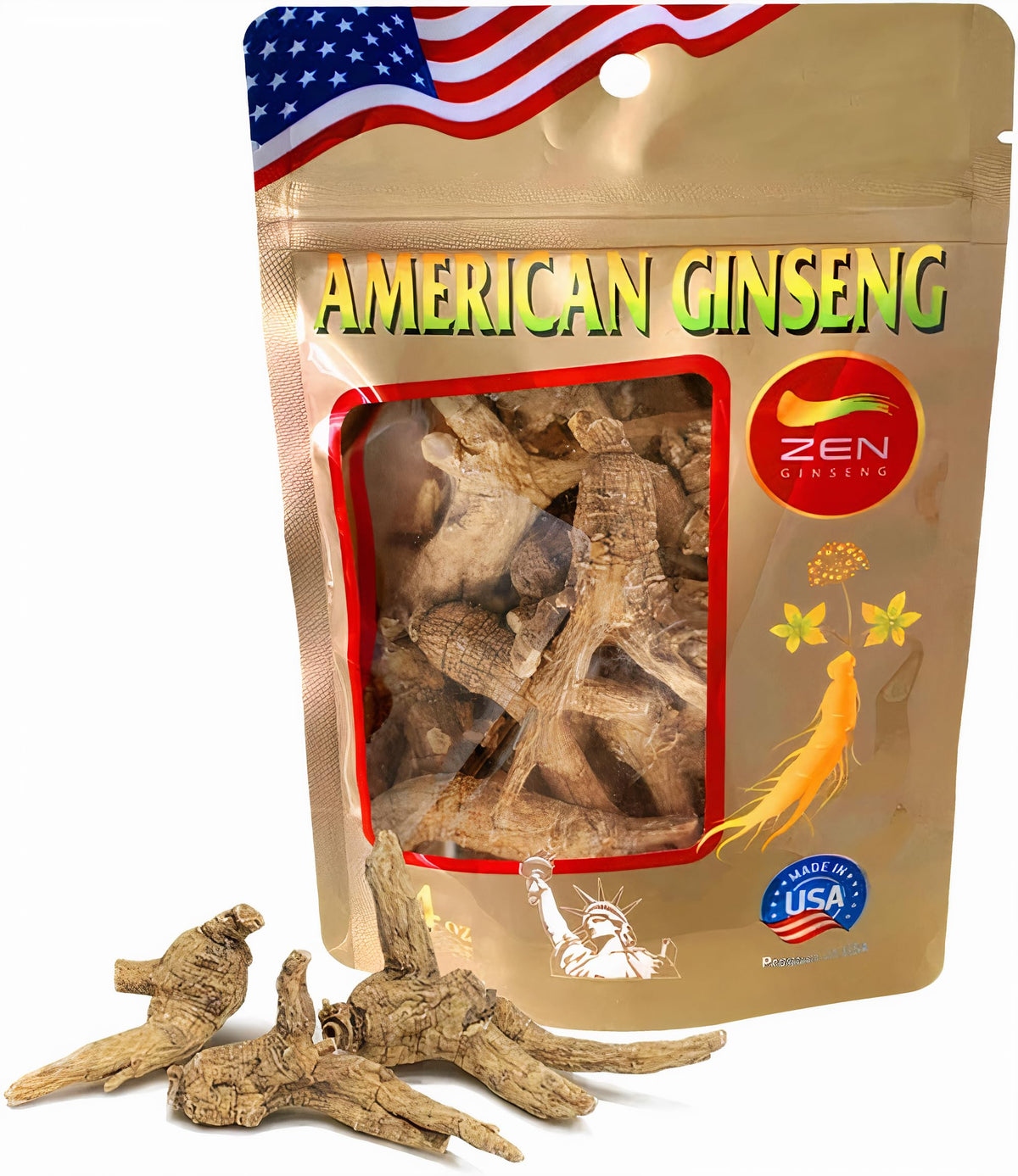 Sachet de 118g de racines de ginseng américain Zen Ginseng