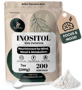 Sachet de 200 g de poudre d'inositol Jungle Powders vue de face