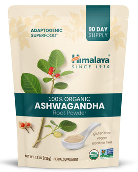 Sachet de 222g de poudre de racine d'Ashwagandha Himalaya vue de face