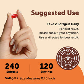 Sachet de 240 gélules molles CoQ10 Micro Ingredients
