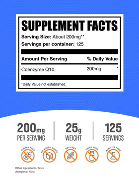 Sachet de 25g de Coenzyme Q10 BulkSupplements
