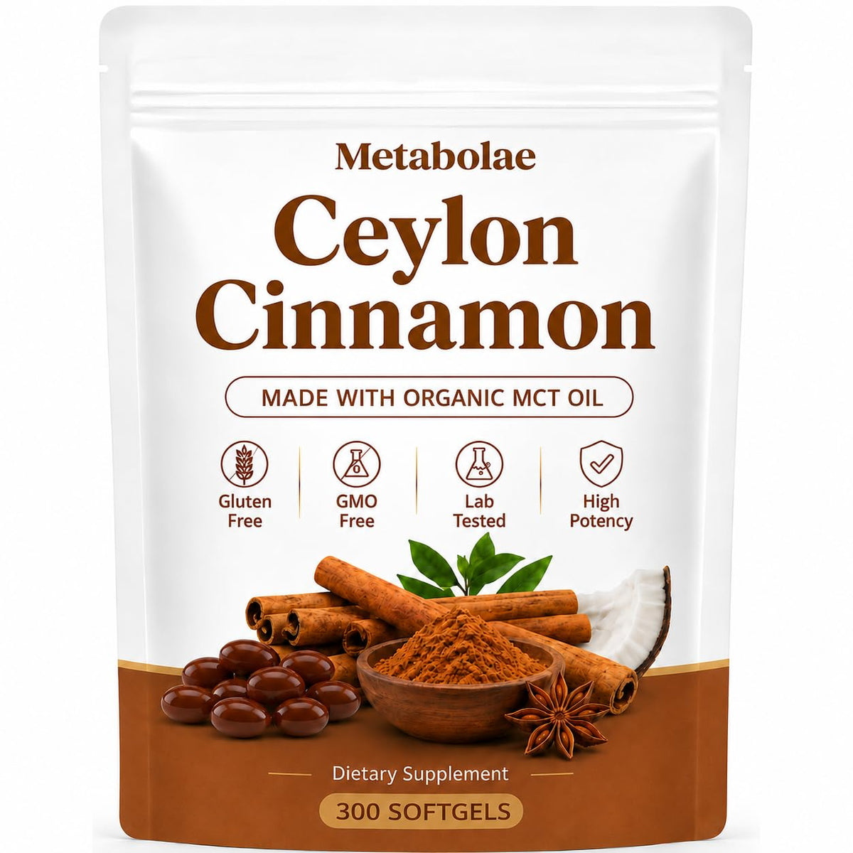 Sachet de 300 capsules de cannelle de Ceylan Lymphaire