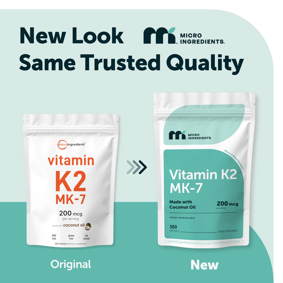 Sachet de 300 gélules de Vitamine K2 MK-7 Micro Ingredients