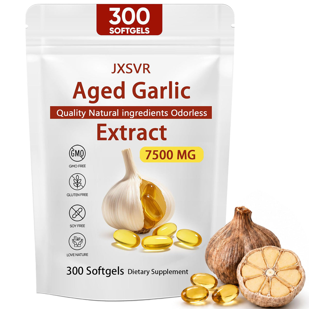 Sachet de 300 gélules souples d'extrait d'ail vieilli JXSVR