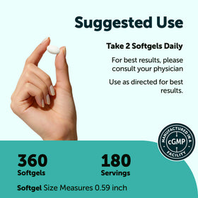 Sachet de 360 gélules de Bore Micro Ingredients sur fond blanc