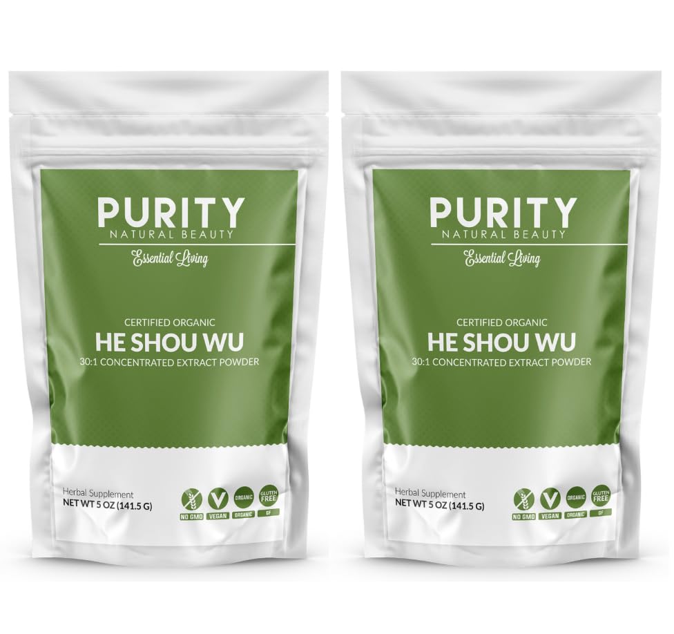 Sachet de 375g de poudre bio He Shou Wu de Purity Natural Beauty
