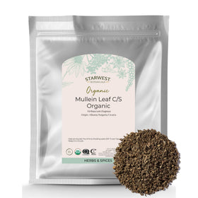 Sachet de 481g de feuille de Mullein bio Starwest Botanicals vue de face