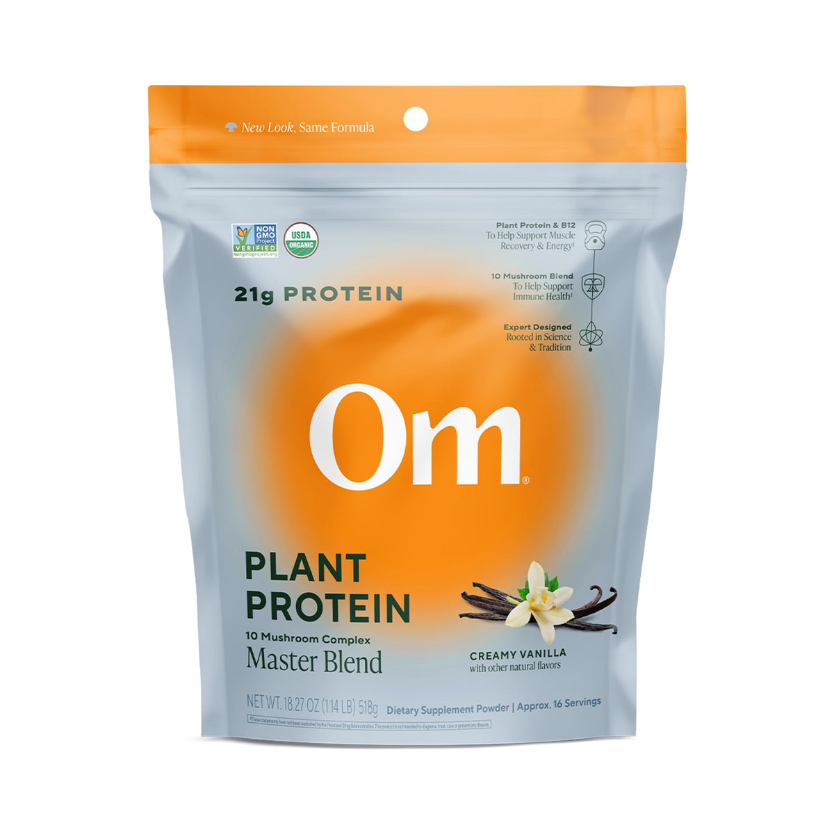 Sachet de 549g de protéine végétale OM MUSHROOM SUPERFOOD à la vanille