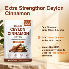 Sachet de Biookultra Cannelle de Ceylan avec 300 softgels