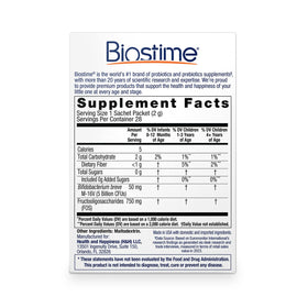 Sachet de Biostime Skin Defense ouvert avec poudre