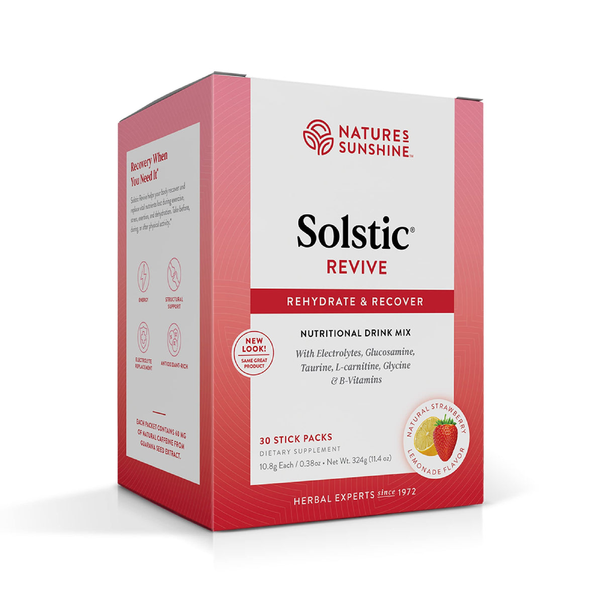Sachet de boisson Solstic Revive de Nature's Sunshine au goût limonade fraise