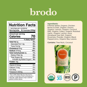 Sachet de bouillon d'os collagène Brodo ouvert