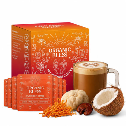 Sachet de café champignon Organic Bless face avant