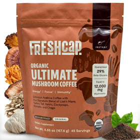 Sachet de café de champignons bio FreshCap 12:1 vue de face