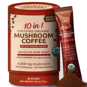 Sachet de café de champignons bio MATCHA DNA vue de face