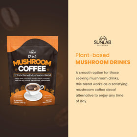 Sachet de café de champignons bio SunLab Essentials ouvert
