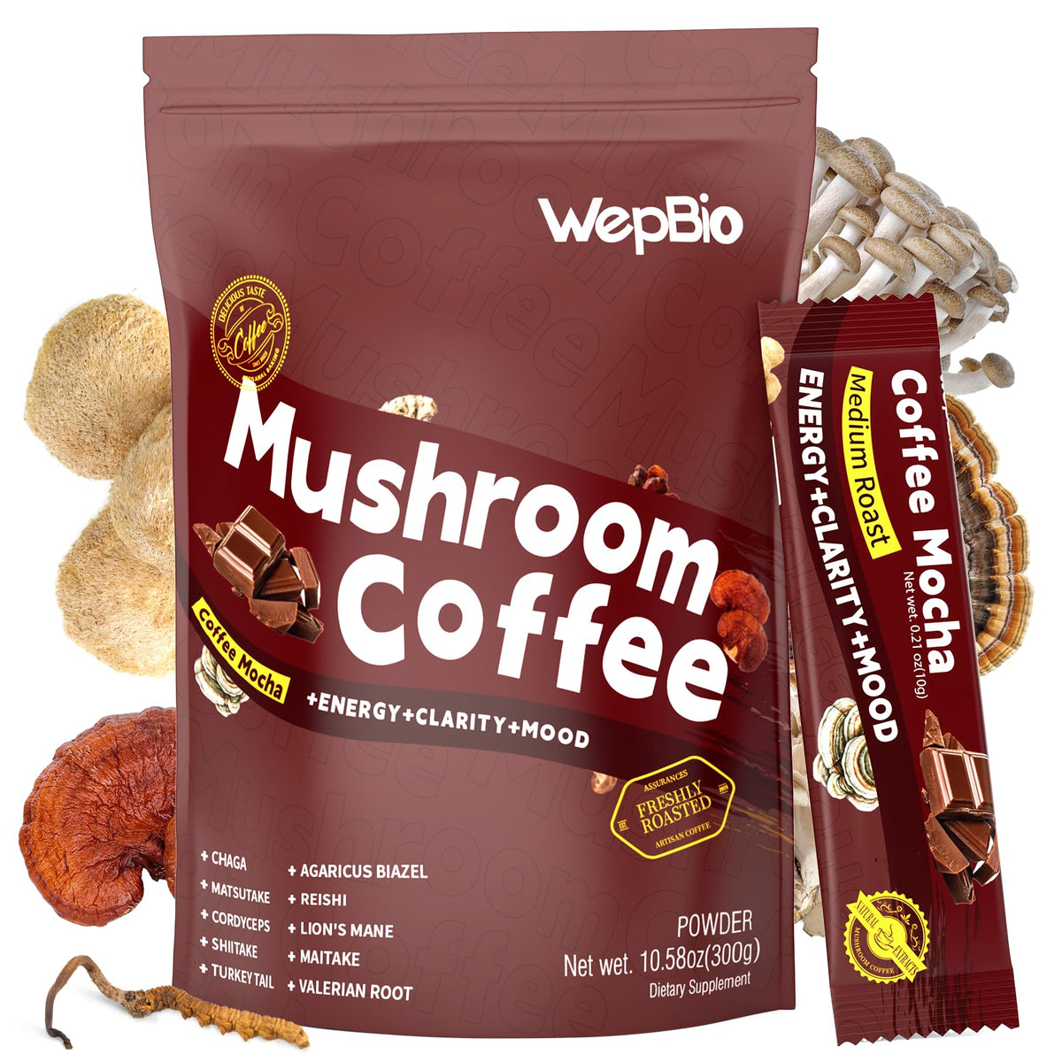 Sachet de café mochaccino faible en caféine WepBio