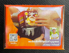 Sachet de Café Nature Gift Plus ouvert avec poudre de café