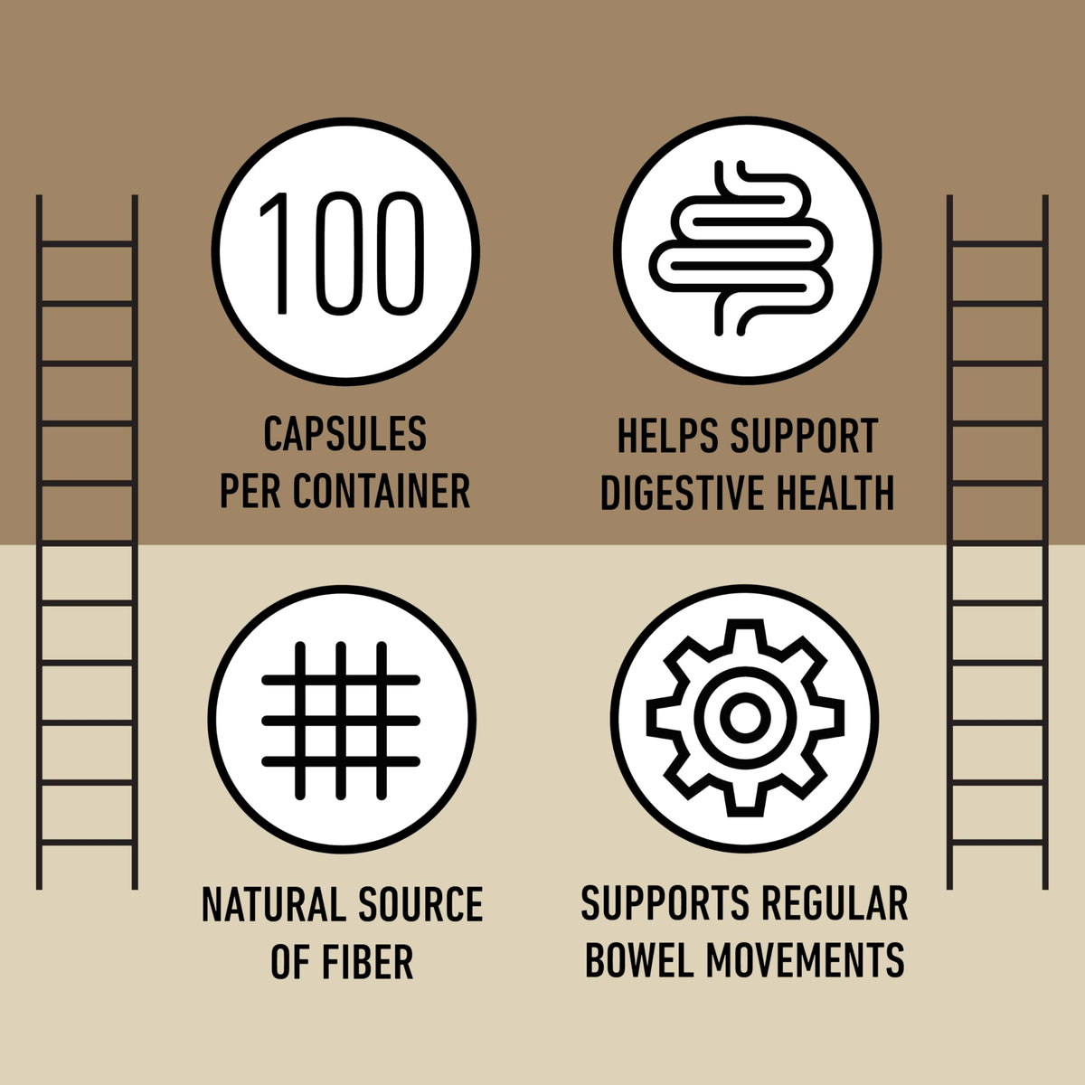 Sachet de capsules de psyllium avec étiquette visible