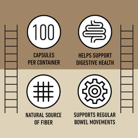 Sachet de capsules de psyllium avec étiquette visible
