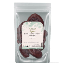 Sachet de champignons reishi rouges biologiques Starwest Botanicals 132g