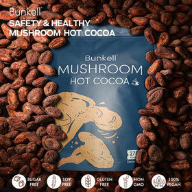 Sachet de chocolat chaud aux champignons Bunkell ouvert