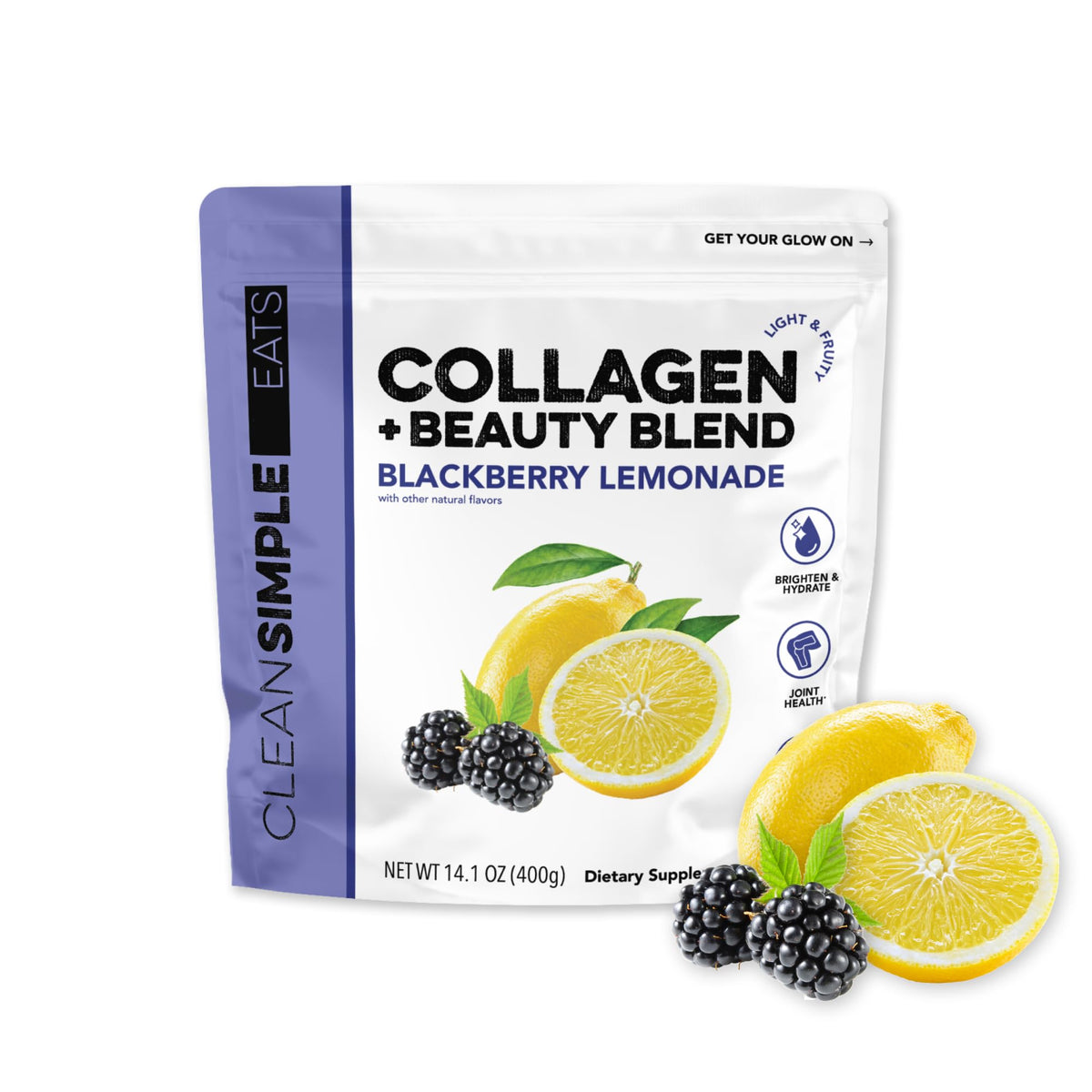 Sachet de Clean Simple Eats Collagen + Beauty Blend saveur Citron Framboise