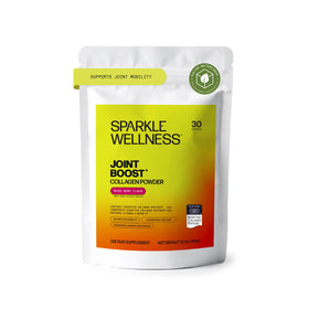 Sachet de collagène FORTIGEL TENDOFORTE Sparkle Wellness vue avant avec design de baies mélangées