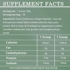 Sachet de collagène halal Lexenic avec des ingrédients naturels