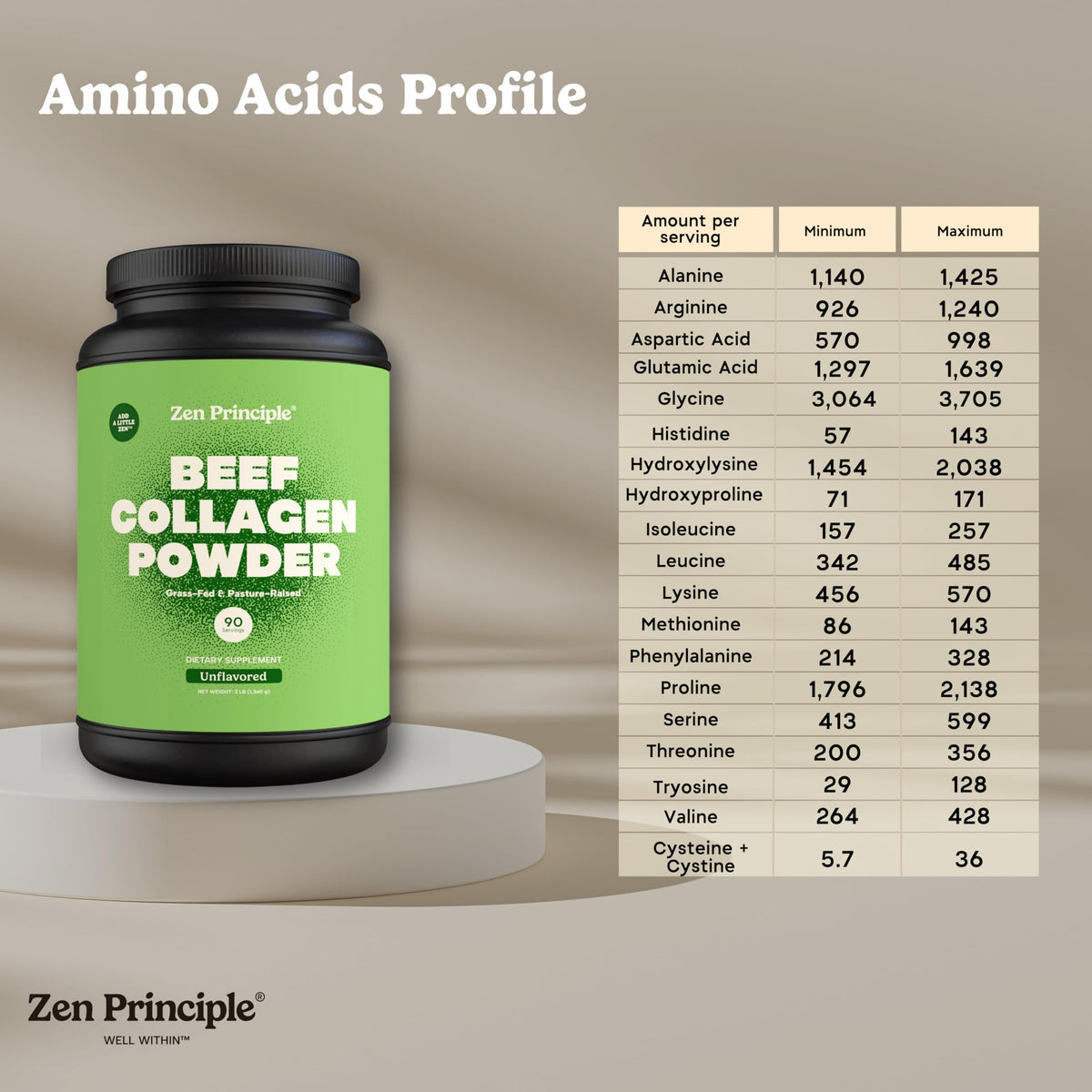 Sachet de collagène hydrolysé Zen Principle avec mesure