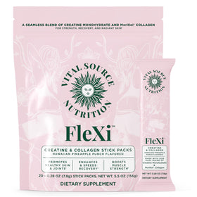 Sachet de créatine et collagène Vital Source Nutrition Flexi face avant