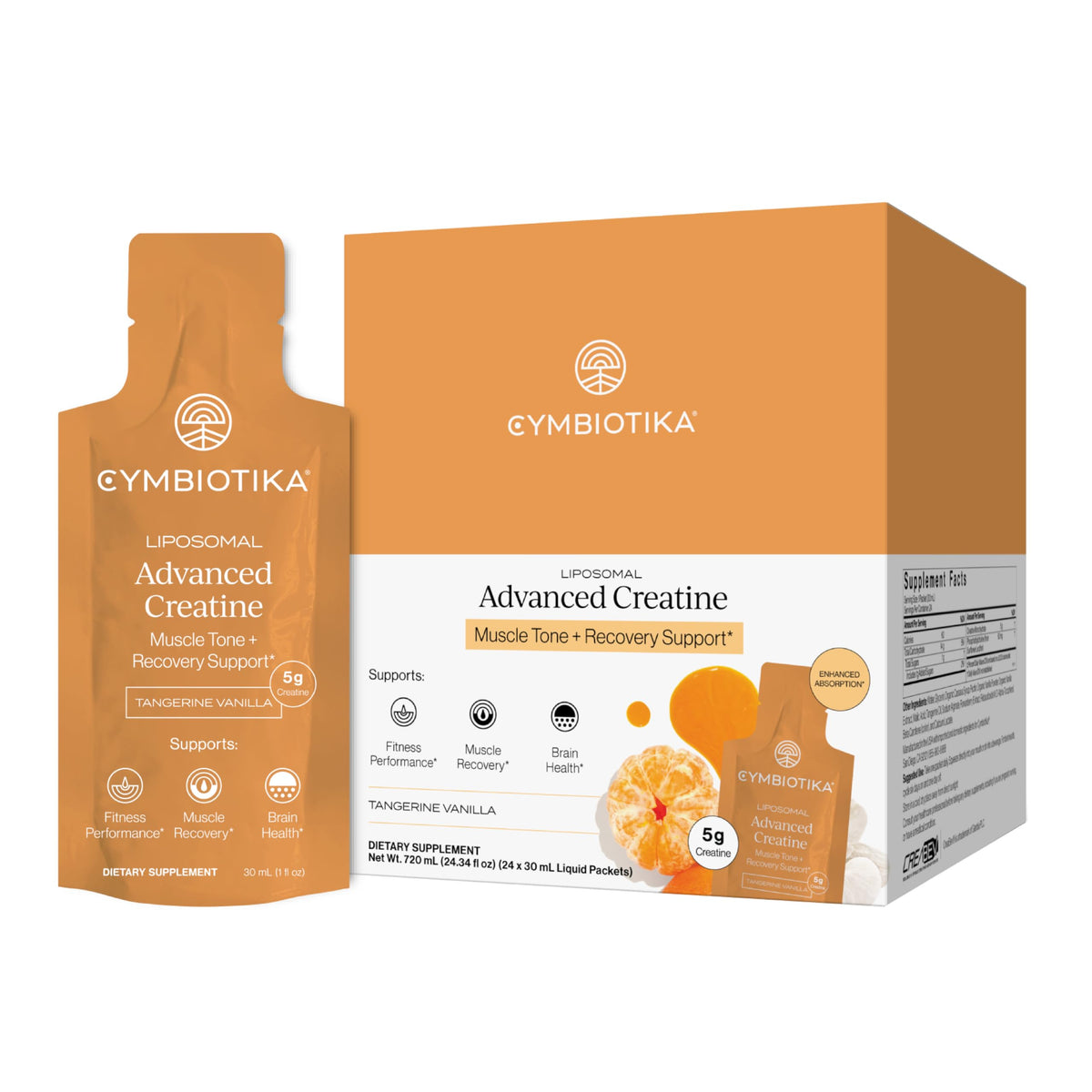 Sachet de créatine liposomale CYMBIOTIKA 5g, vue de face