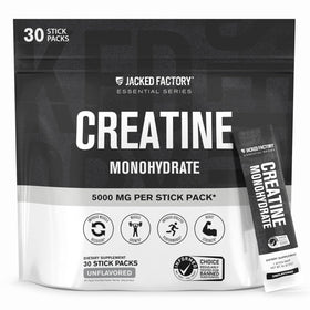 Sachet de créatine monohydrate Jacked Factory 150g vue de face