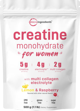 Sachet de créatine monohydrate Micro Ingredients 5000mg vue de face