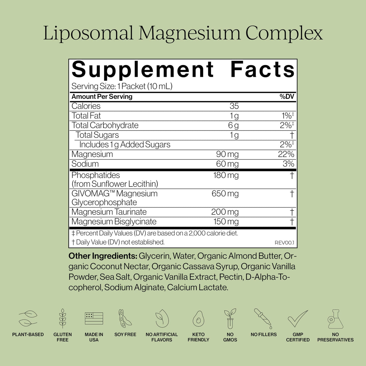 Sachet de CYMBIOTIKA Complex de Magnésium Liposomal en position verticale