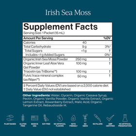 Sachet de CYMBIOTIKA Irish Sea Moss ouvert