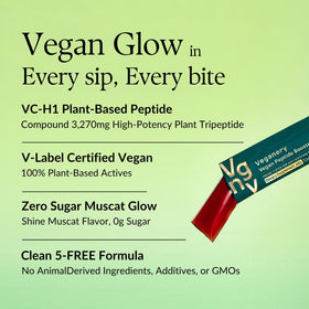Sachet de Gelée de Peptides Végétaux Veganery ouvert montrant la texture