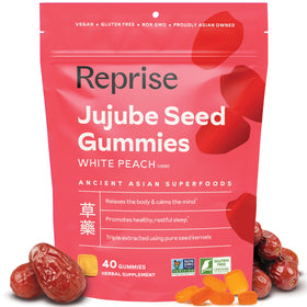 Sachet de gummies aux graines de jujube Reprise, 40 gummies au goût pêche