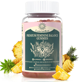 Sachet de gummies d'équilibre féminin LanranBee 60 gummies ananas