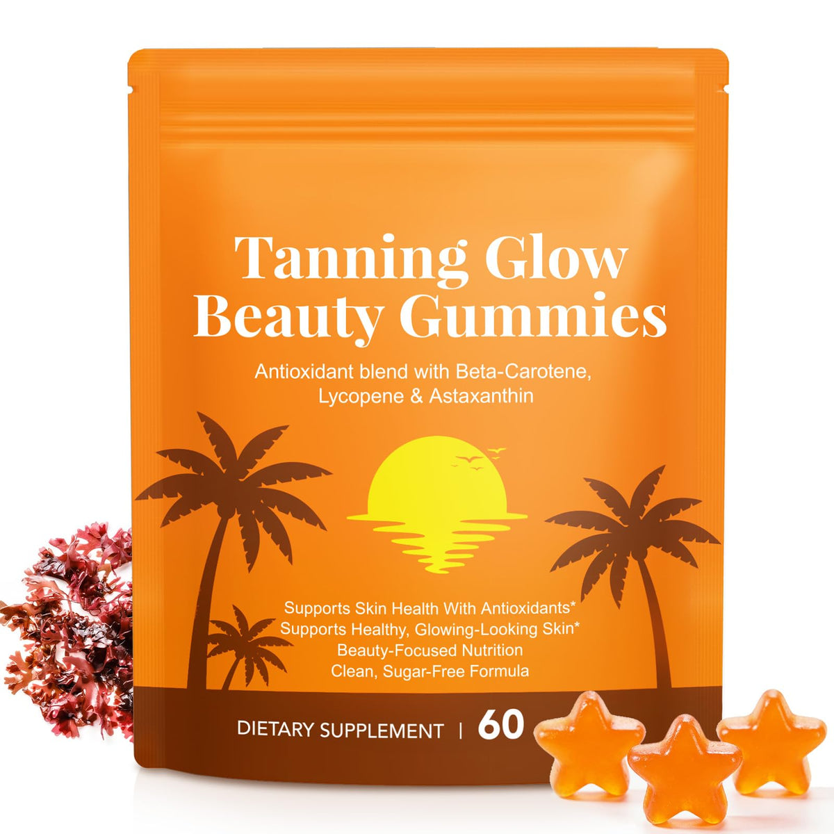 Sachet de Gummies de Bronzage ADSBJUX 60 gummies avec saveur pastèque