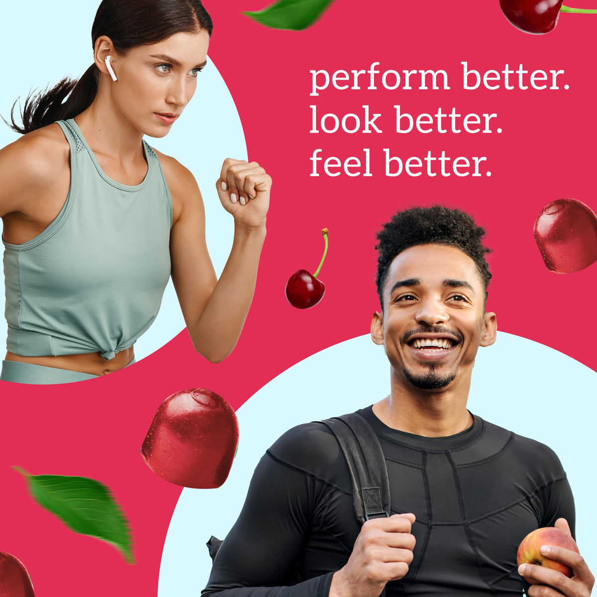 Sachet de gummies Organifi Cerise avec informations nutritionnelles