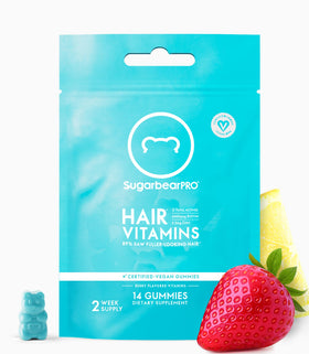 Sachet de gummies SugarBearHair pour cheveux 14 jours avec saveur de baies