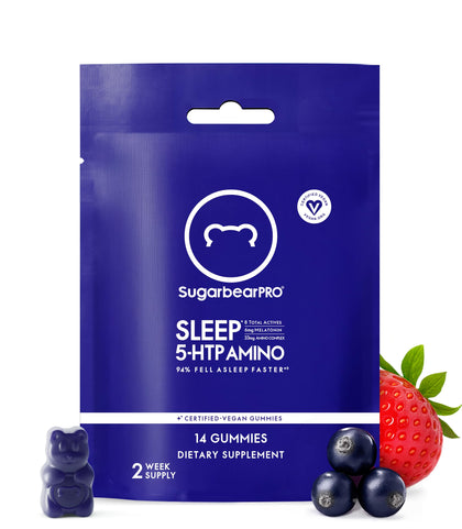 Sachet de gummies SugarBearHair Sommeil avec 14 gummies