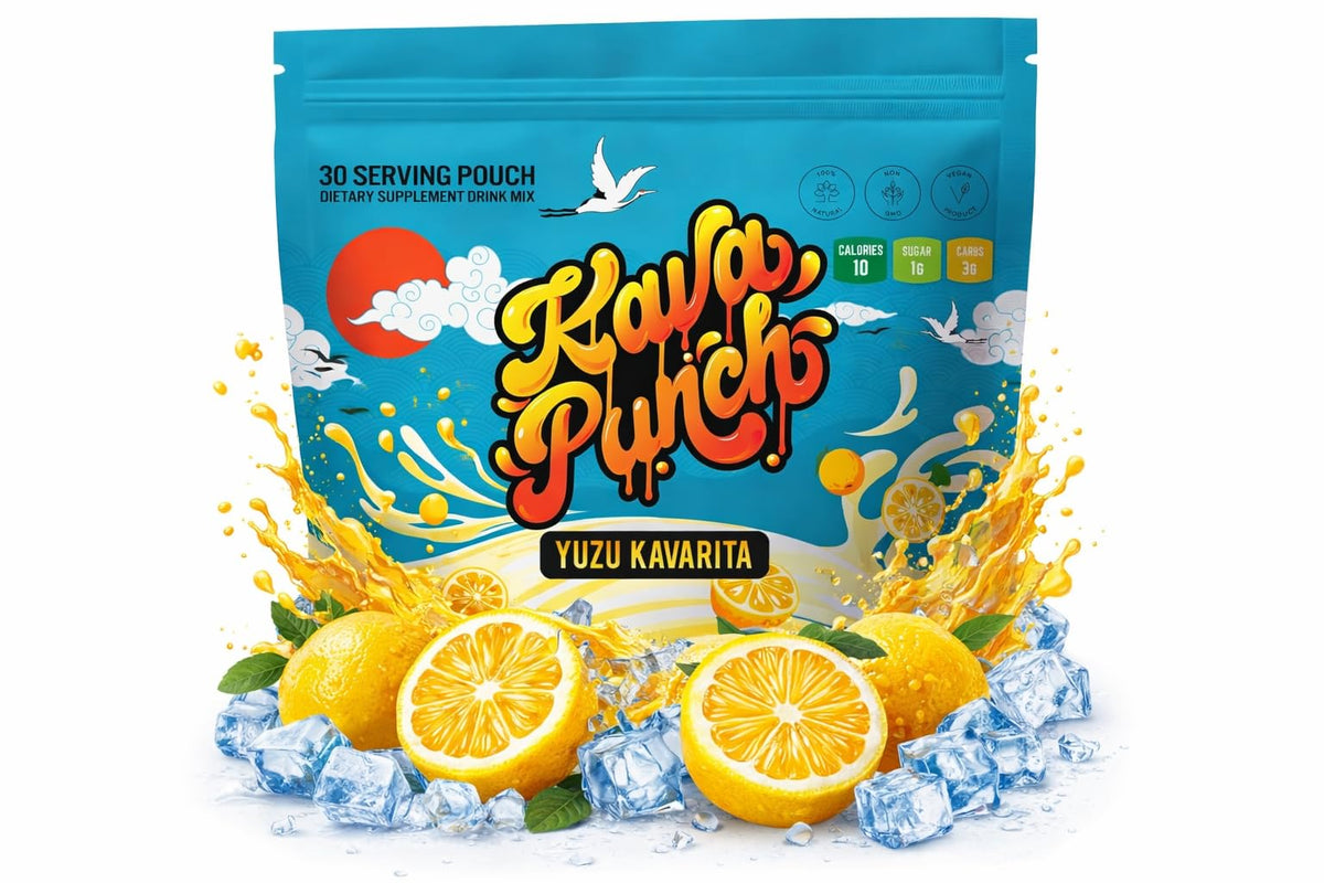Sachet de KAVA PUNCH Mélange de Boisson Kava au Yuzu, 30 Portions