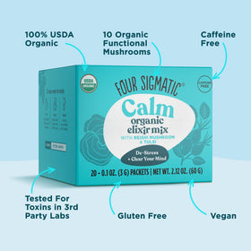 Sachet de l'Elixir de Champignon Reishi Four Sigma Foods ouvert