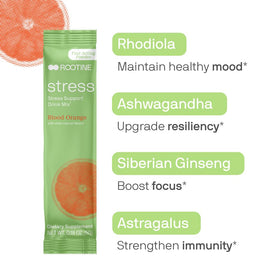 Sachet de mélange à boire anti-stress Rootine ouvert